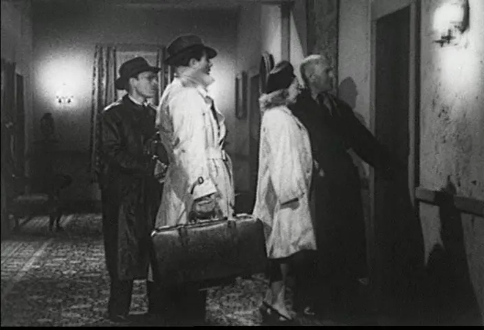The young couple booked into rooms across the hall — a romantic subplot in conflict with familial power.