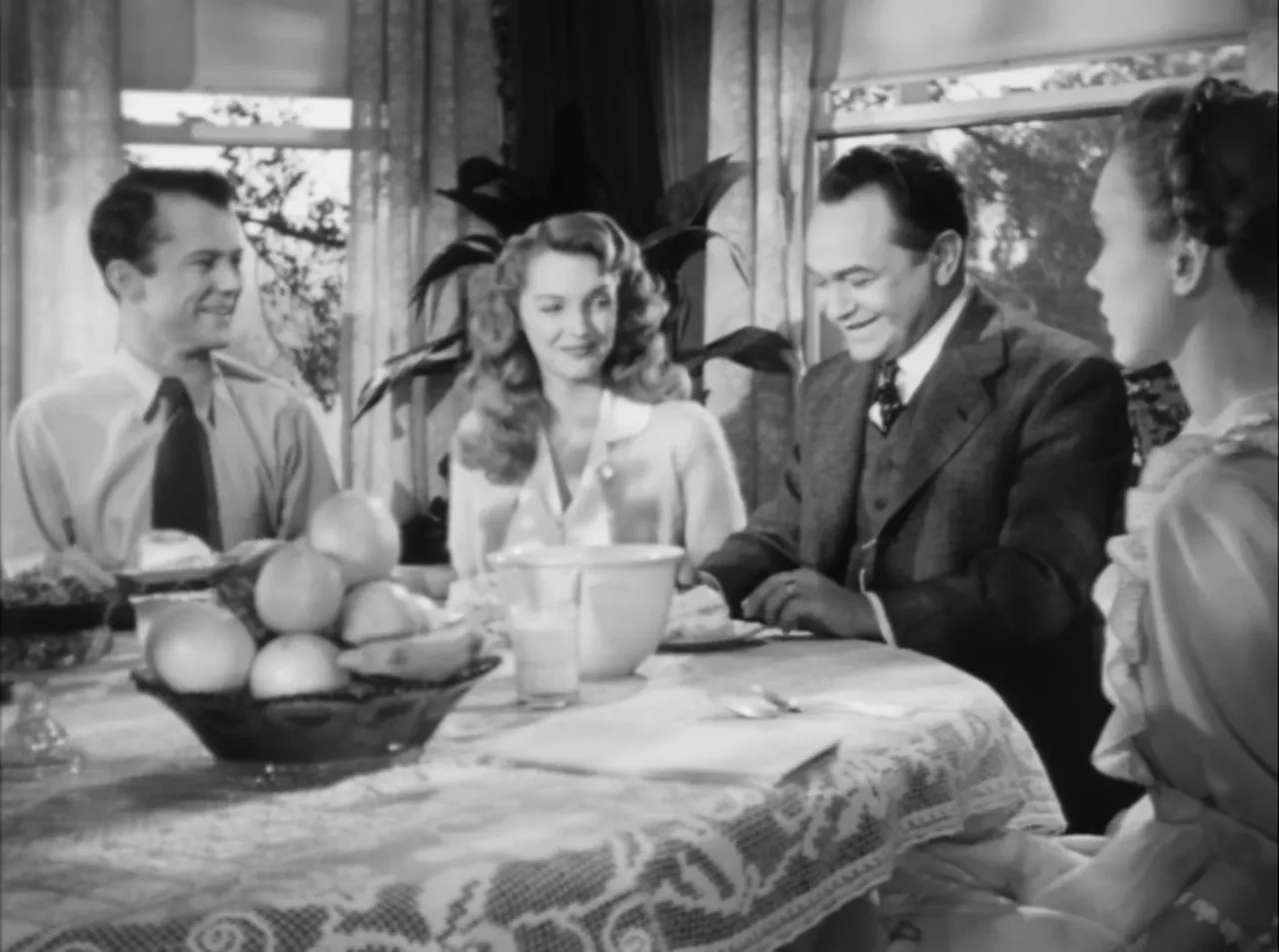 Allene Roberts as Meg Morgan, caught between affection and the past