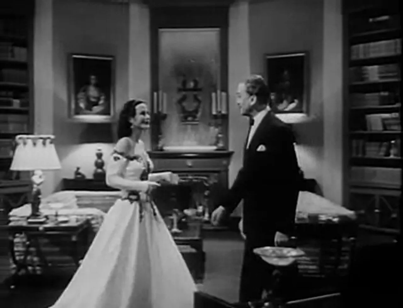 Madeleine in Cortland’s richly appointed living room; the space reflects both attraction and claustrophobia