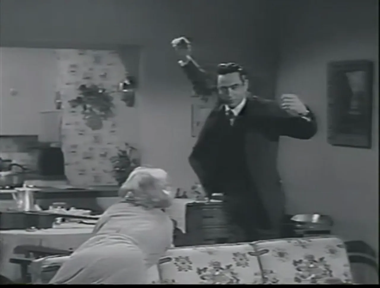 Domestic confrontation: the film noir movie mixes aggression and social comedy.
