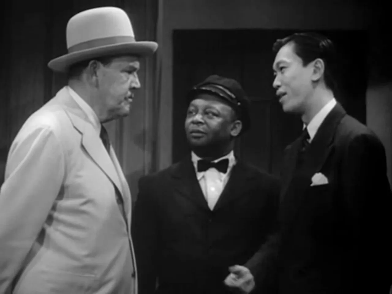 Tommy Chan and Birmingham in the Cosmo lobby, comic banter