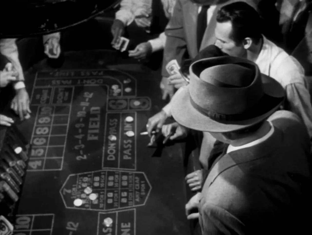 Craps table in Tijuana gambling den